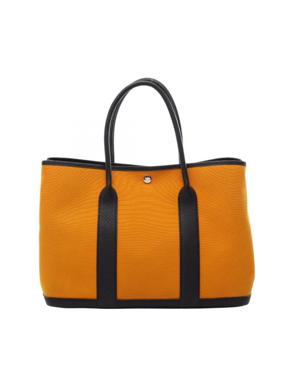 Hermes Tote Bag Garden Party PM Jaune D'or Blue Indigo Canvas
